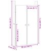 vidaXL Porta de Cozinha MEPPEL 2 pcs Branco 50 x 9 x 82 cm