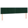 vidaXL Cama box spring c/ colch&atilde;o/LED 160x200 cm veludo verde-escuro