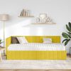 vidaXL Estrutura de Cama de Canto com Colch&atilde;o 2 pcs Amarelo Veludo