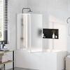 vidaXL Painel de vidro dobr&aacute;vel para duche 3 pe&ccedil;as 117 x 120 cm