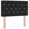 vidaXL Cabeceira Preto 80 cm Veludo