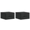 vidaXL Gabinete de Canto Montado na Parede 2 unid. Preto