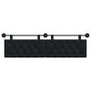 vidaXL Cabeceira Suspensa Preto 190 x 55 x 7 cm Veludo