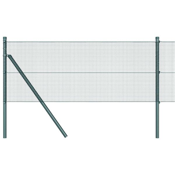 vidaXL Poste de Cerca Verde 25 x 0,6 m (malha de 12 x 12 mm) A&ccedil;o e PVC