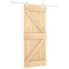 vidaXL Porta Deslizante Natural e Branco 80 x 210 cm