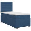 vidaXL Cama box spring com colch&atilde;o Azul 90 x 190 cm Tecido