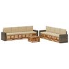 vidaXL Conjunto de Sof&aacute;s para Exterior 9 unid. Natural e Bege