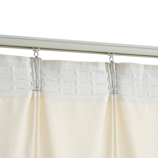 vidaXL Cortina blackout com ganchos 290x245 cm veludo creme