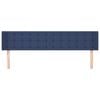 vidaXL Cabeceira de cama c/ abas tecido 163x16x78/88 cm azul