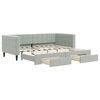 vidaXL Sof&aacute;-cama c/ gavet&atilde;o e gavetas 90x190 cm veludo cinzento-claro