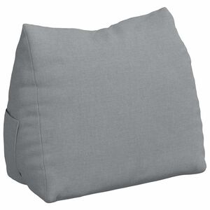 vidaXL Travesseiro para Costas Cinzento-claro 45 x 20 x 35 cm tecido
