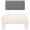 vidaXL Estrutura de Cama com Cabeceira Estofada Cinzento-claro