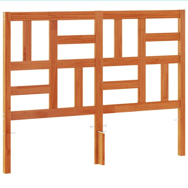 vidaXL Cabeceira 180 cm madeira de pinho maci&ccedil;a castanho-mel