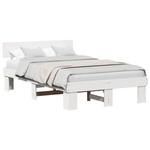 vidaXL Estrutura da Cama com cabeceira Branco 120 x 190 cm