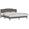 vidaXL Estrutura da Cama Cinzento 200 x 200 cm Couro Sint&eacute;tico