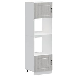 vidaXL Arm&aacute;rios forno 2 pcs Kalmar derivados de madeira cinzento sonoma