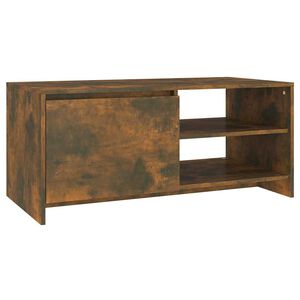 vidaXL Mesa de centro 102x50x45 cm derivados madeira carvalho fumado