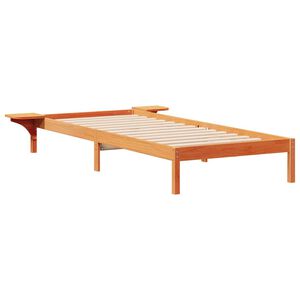 vidaXL Cama com Mesas Laterais Marrom Cera 100 x 220 cm