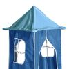 vidaXL Cama alta para crian&ccedil;a com torre 80x200 cm pinho maci&ccedil;o azul