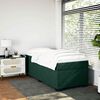 vidaXL Cama com molas/colch&atilde;o 90x200 cm veludo verde-escuro