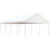 vidaXL Gazebo com telhado 8,92x4,08x3,22 m polietileno branco