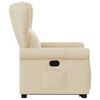 vidaXL Poltrona reclin&aacute;vel elevat&oacute;ria tecido cor creme