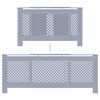 vidaXL Cobertura de radiador MDF 205 cm cinzento