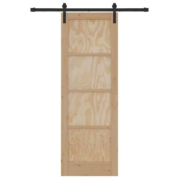 vidaXL Porta Deslizante Castanho 73,5 x 211 cm