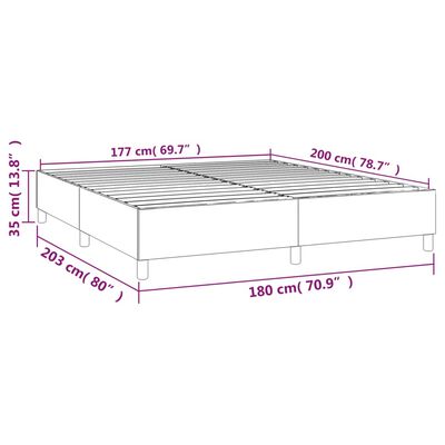 vidaXL Estrutura de cama 180x200 cm tecido cinza-claro