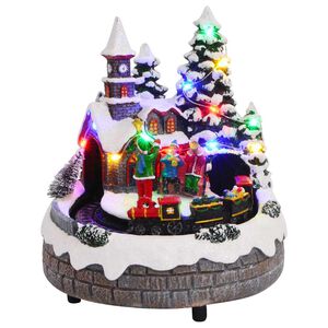 vidaXL Decora&ccedil;&atilde;o de Natal para Mesa 16 x 16 x 19 cm Resina Multicolor