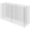 vidaXL Canteiro elevado/cesto gabi&atilde;o 180x50x100 cm a&ccedil;o galvanizado