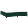 vidaXL Cama com molas/colch&atilde;o 180x210 cm veludo verde-escuro