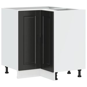 vidaXL Arm&aacute;rio base canto cozinha Porto derivados de madeira preto