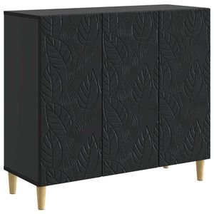 vidaXL Buffet Preto 89 x 34,5 x 80 cm Derivados de Madeira