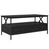 vidaXL Mesa de centro with Drawer Carvalho preto 100 x 51 x 45 cm