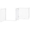 vidaXL Port&atilde;o p/ c&atilde;es com porta dobr&aacute;vel 6 pain&eacute;is 480 cm &aacute;lamo branco