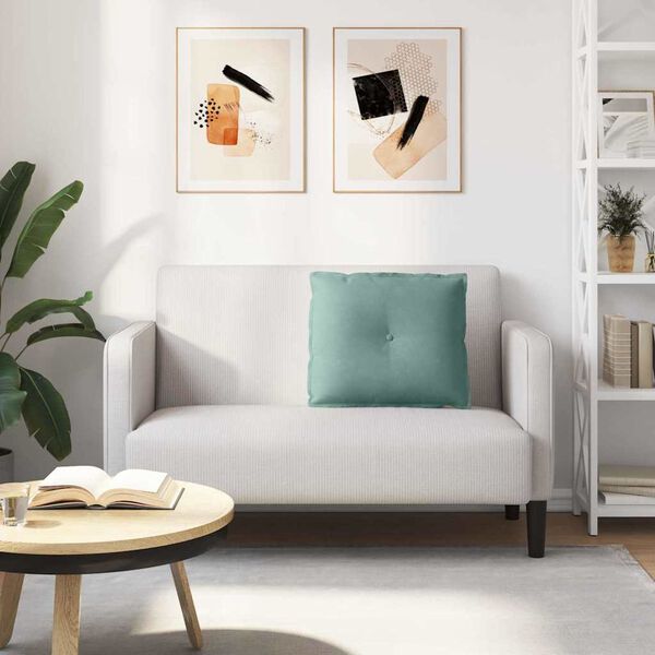 vidaXL Travesseiro para Costas Verde do Mar 60 x 50 cm