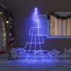 vidaXL Árvore de Natal LED com Estacas para o Solo Azul 300 cm Metal