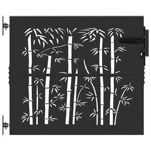 vidaXL Port&atilde;o de Jardim 85 x 100 cm Preto Tranc&aacute;vel