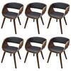 vidaXL Cadeiras de jantar 6 pcs couro artificial castanho