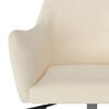 vidaXL Cadeira de jantar girat&oacute;ria veludo cor creme