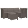 vidaXL Sof&aacute; de Jardim para 4 Pessoas Estilo Rattan PP Cinzento-claro