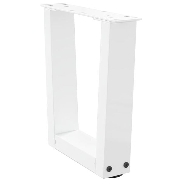 vidaXL P&eacute;s para mesa de centro em V 2 pe&ccedil;as Branco 30x(30-31,3) cm A&ccedil;o