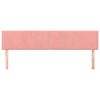 vidaXL Cabeceiras rosa 200x5x78/88 cm veludo