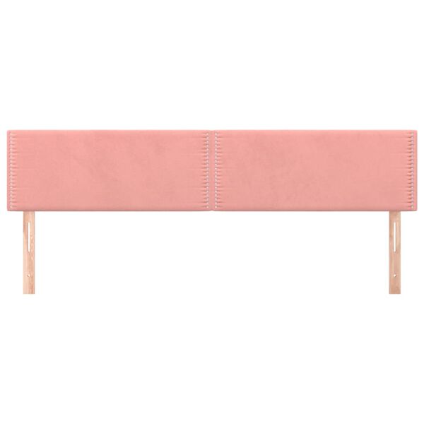 vidaXL Cabeceiras rosa 200x5x78/88 cm veludo