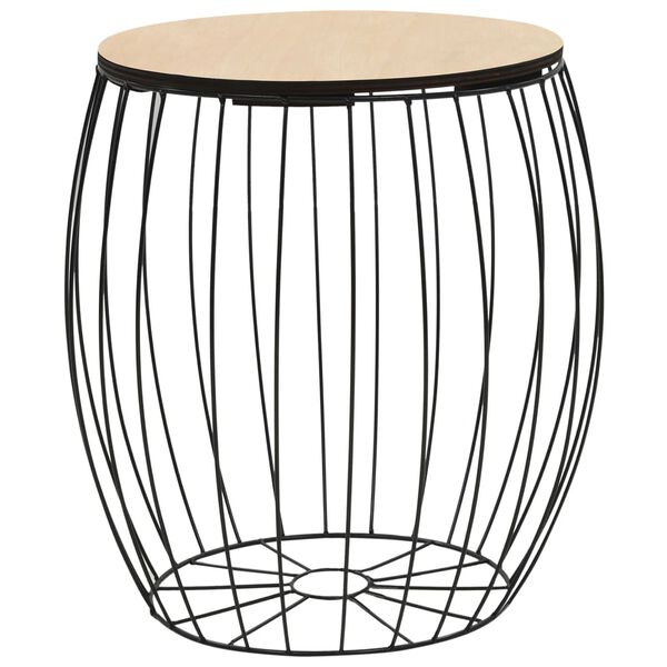 vidaXL Conjunto de mesas de centro 3 pcs contraplacado de &aacute;lamo/ferro