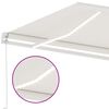 vidaXL Toldo retrátil manual com LED 350x250 cm cor creme
