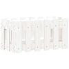 vidaXL Vaso de jardim c/ design cerca 60x30x30 cm pinho maciço branco