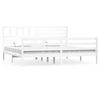vidaXL Estrutura de cama 200x200 cm madeira maci&ccedil;a branco