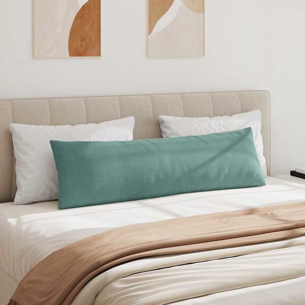 vidaXL Travesseiros de Sof&aacute; 2 pcs Verde do Mar 145 x 40 cm